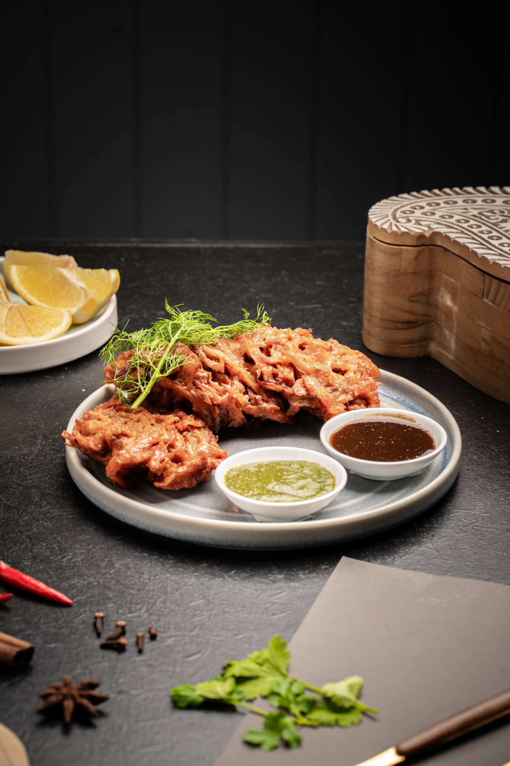 Onion bhaji dish indian onion bhaji dish at Indian Restaurant Brisbane Authentic Indian Food Healthy Indian Cuisine Indian Food